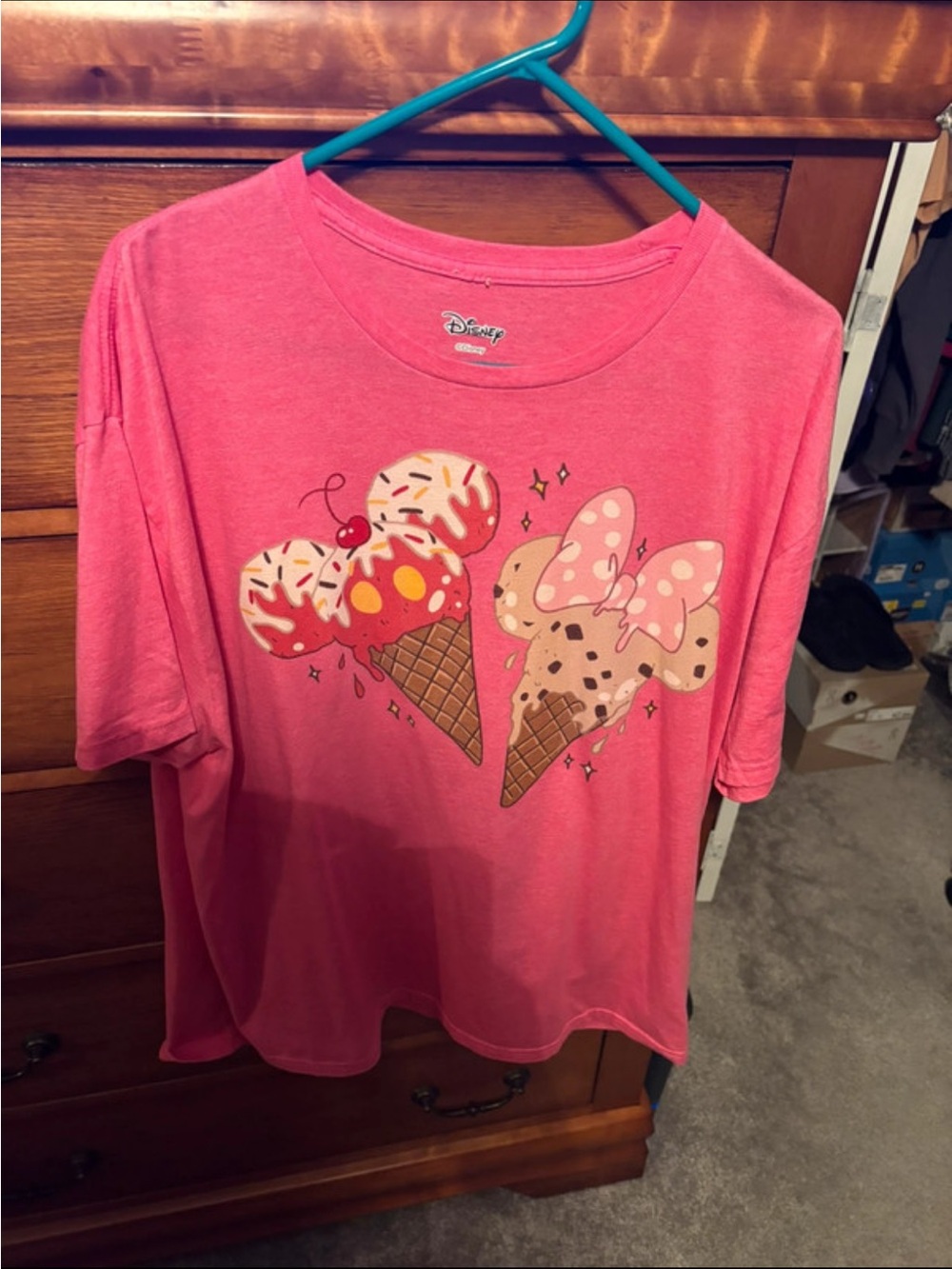 Women’s Plus Disney Pink Ice  Cream Graphic Tee 2X